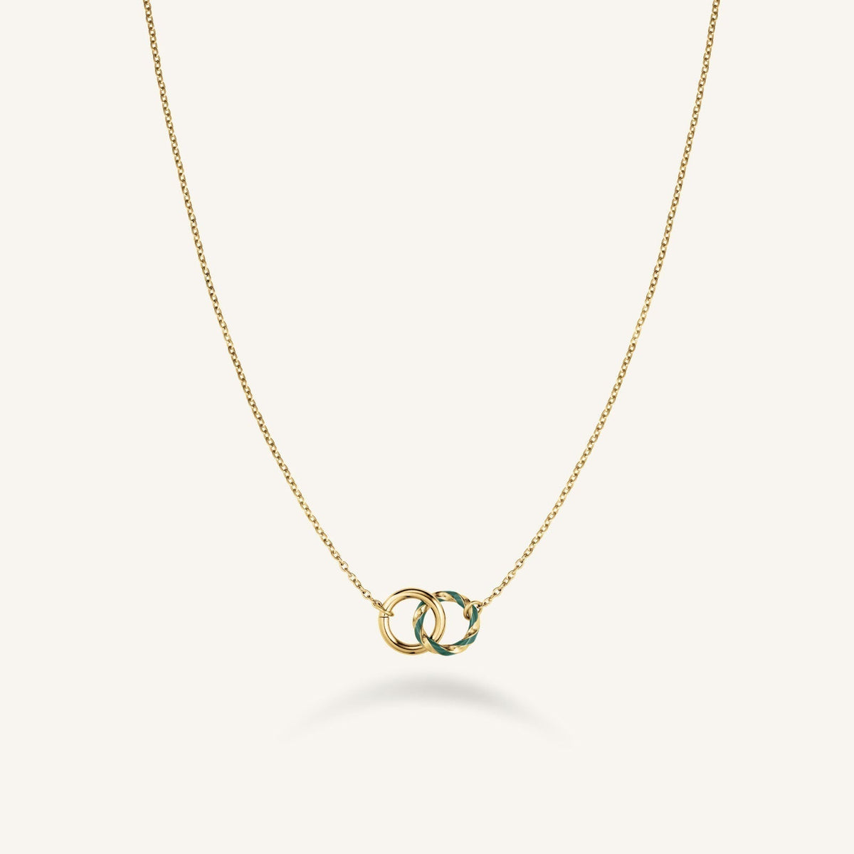Rosefield Emerald Duo Necklace Gold JNEDG-J714