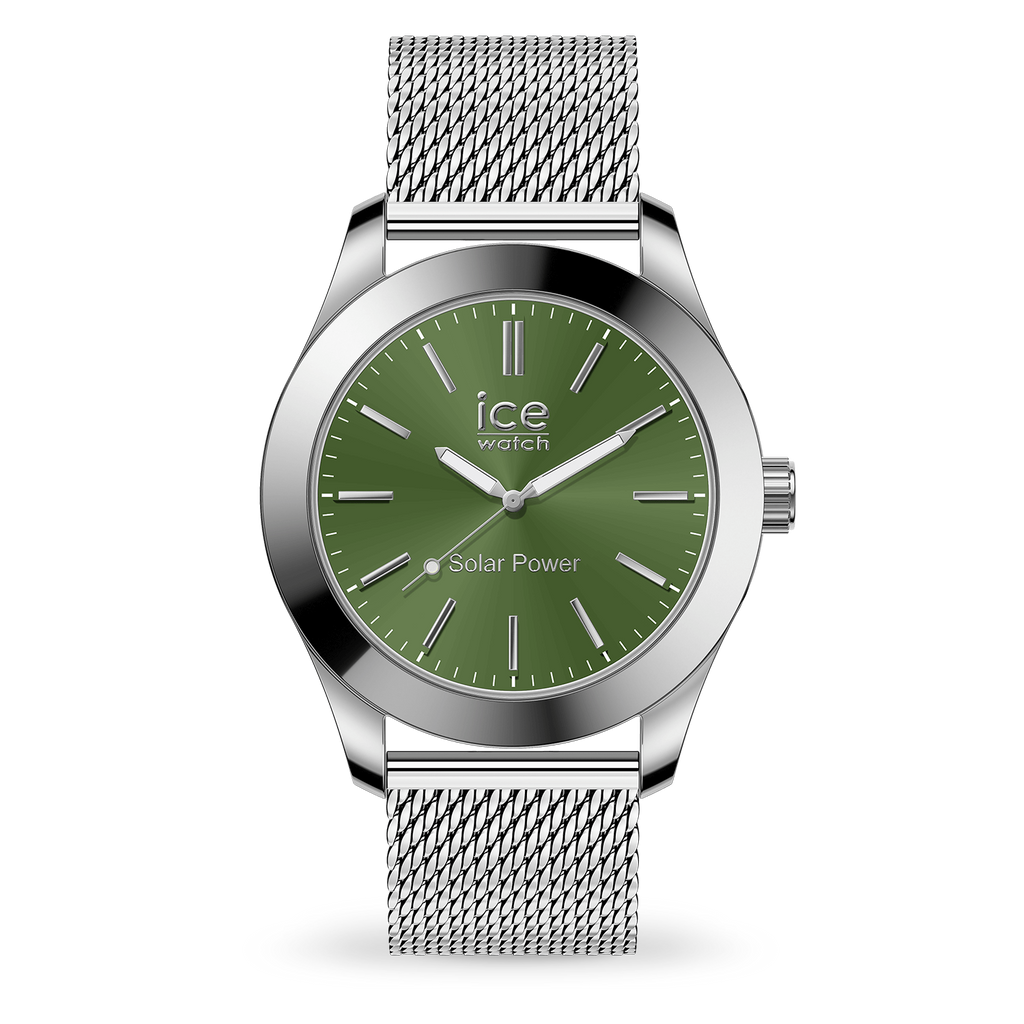 ice-steel-silver-green-milanese-medium-solar-3h