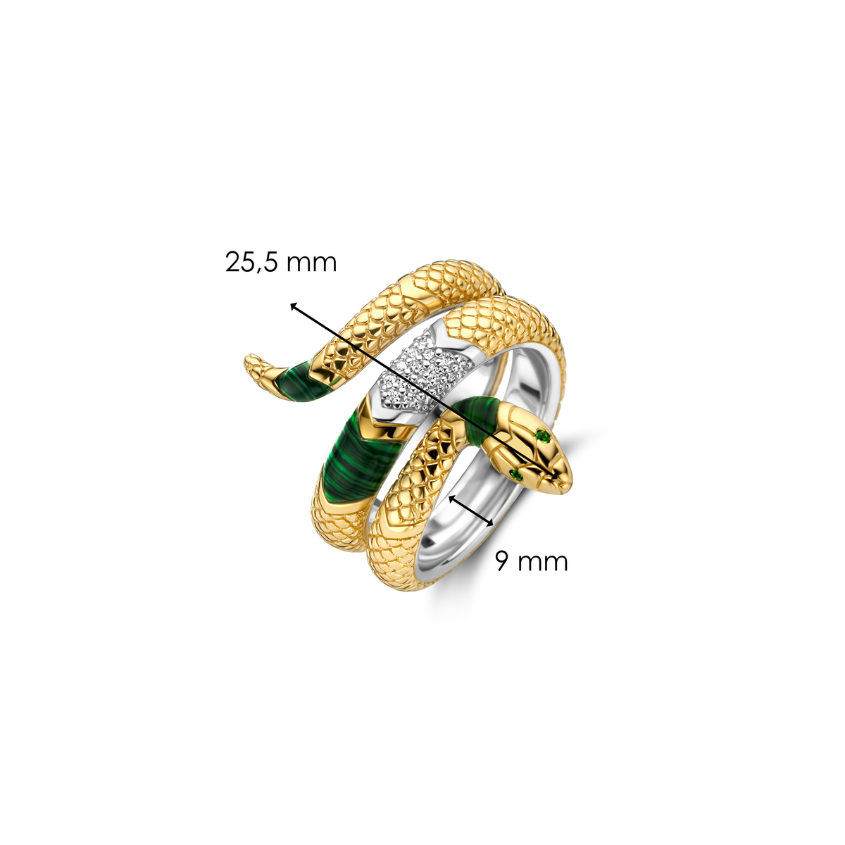 Ti Sento Milano Bague Serpent 12203EM