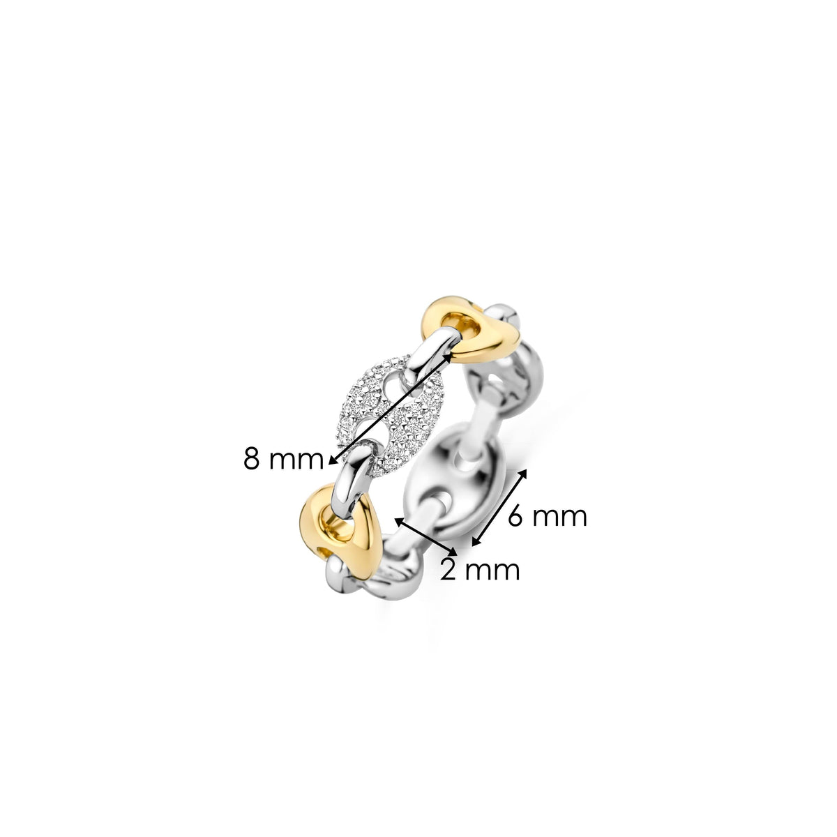 Ti Sento Milano Bague chaîne Grain de café 12256ZY