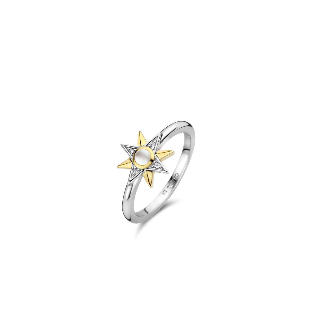 Ti Sento Milano Bague Lune et étoiles 12302MW