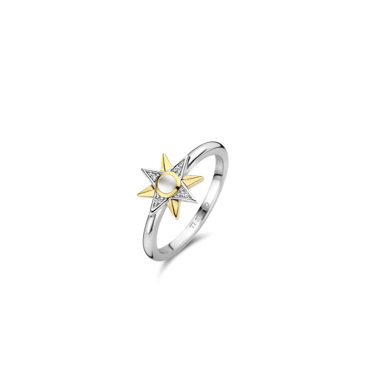 Ti Sento Milano Bague Lune et étoiles 12302MW