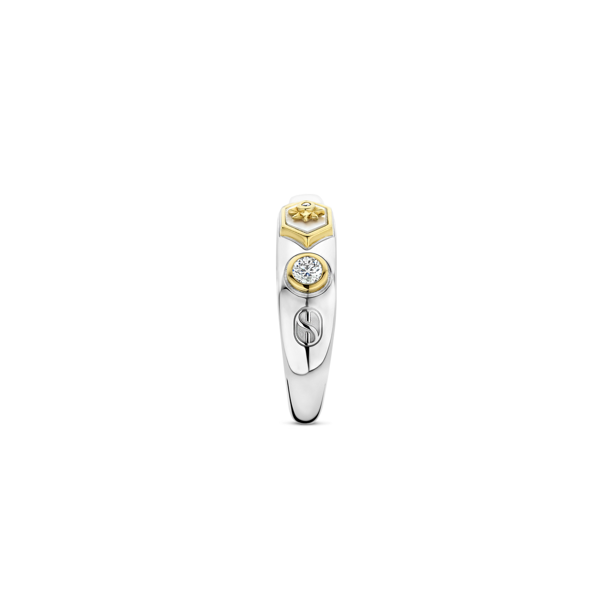 Ti Sento Milano Bague Lune et étoiles 12314NU