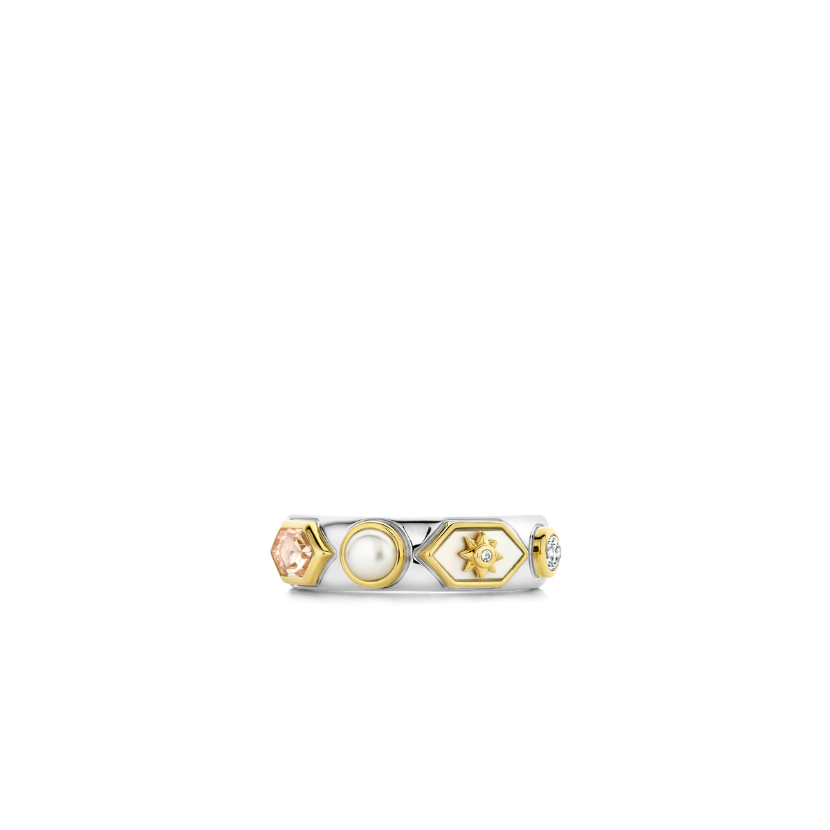 Ti Sento Milano Bague Lune et étoiles 12314NU