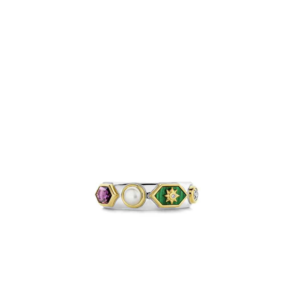 Ti Sento Milano Bague Lune et étoiles 12314PU