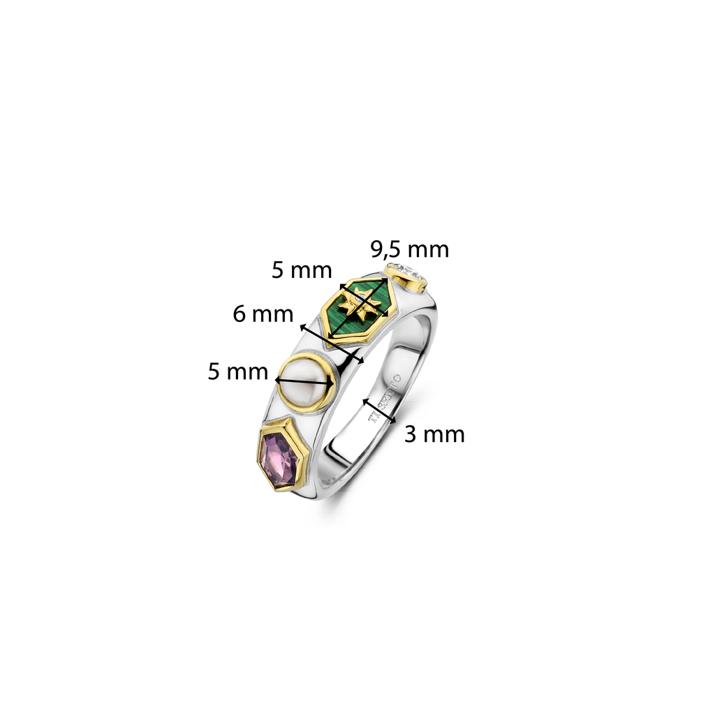 Ti Sento Milano Bague Lune et étoiles 12314PU