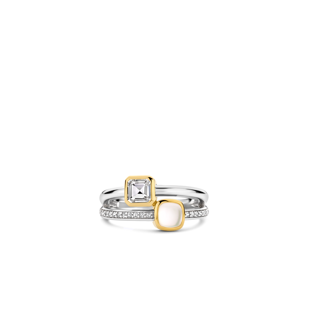 Ti Sento Milano Bague Coussin et rectangle 12326MW