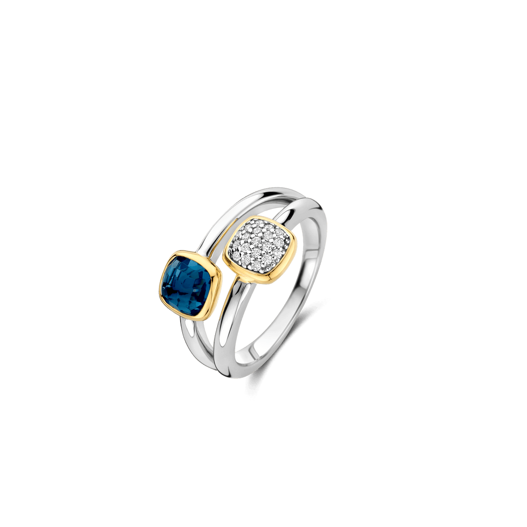 Ti Sento Milano Bague Coussin et rectangle 12352DB
