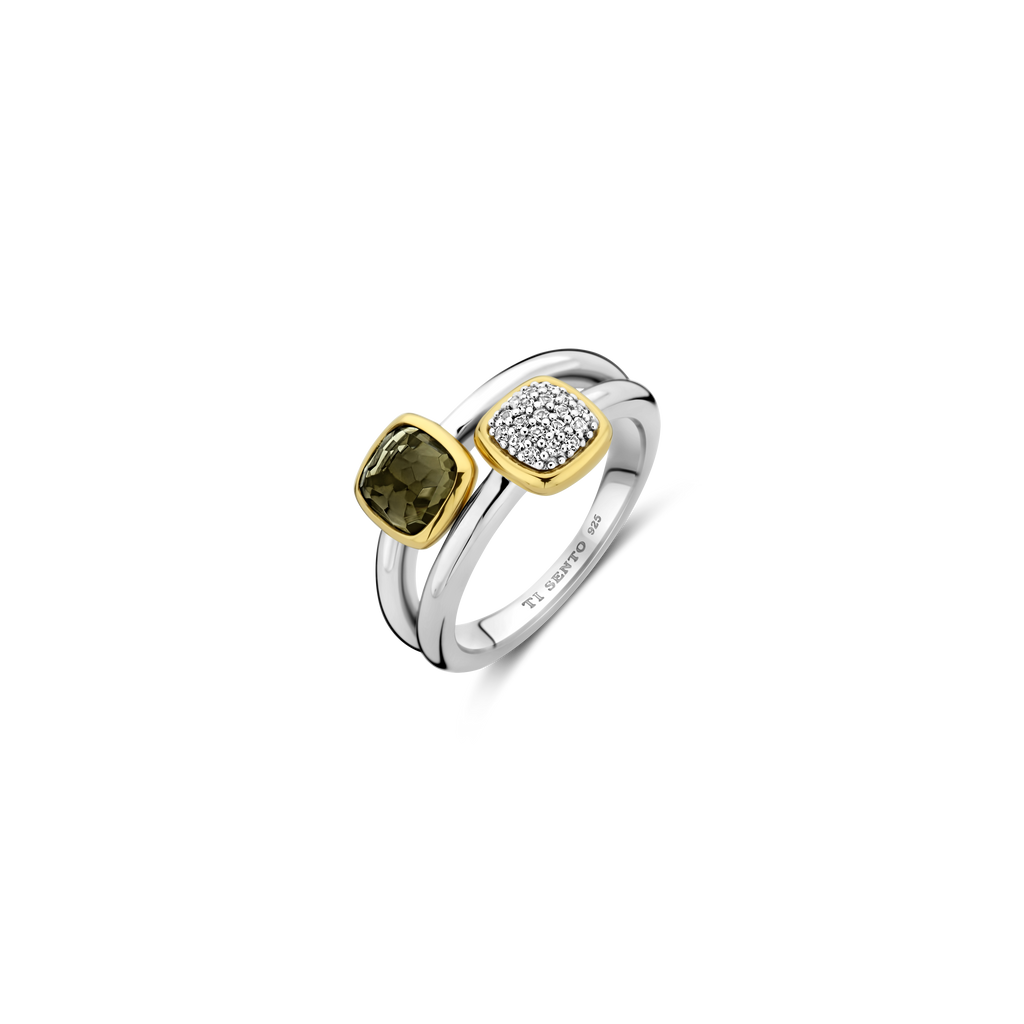 Ti Sento Milano Bague Coussin et rectangle 12352KA