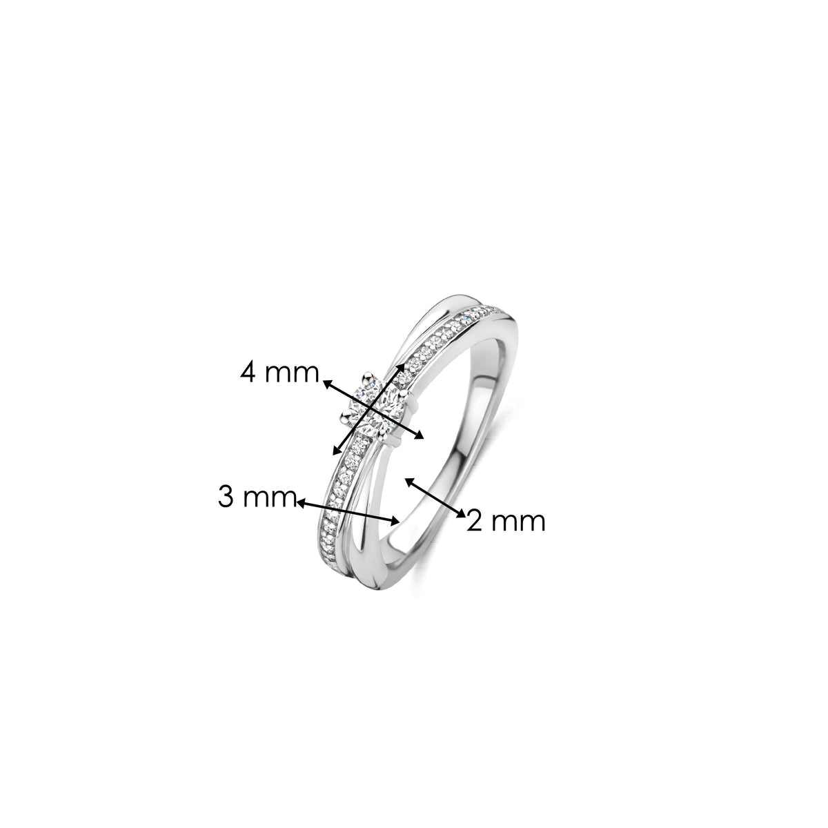 Ti Sento Milano Bague Cercles 12374ZI