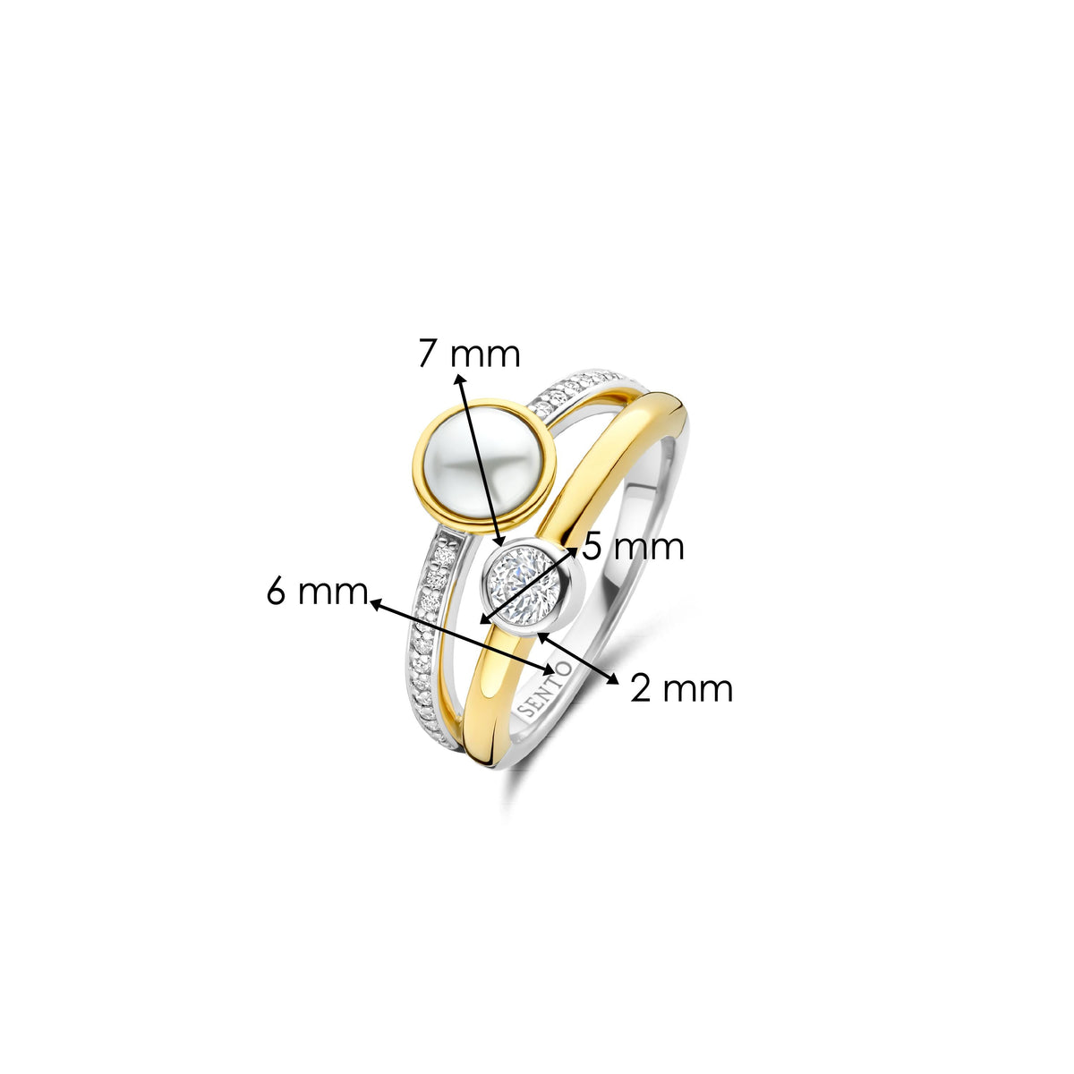Ti Sento Milano Bague Perles 12376YP