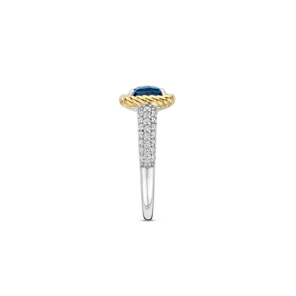 Ti Sento Milano Bague Coussin et rectangle 12399DB