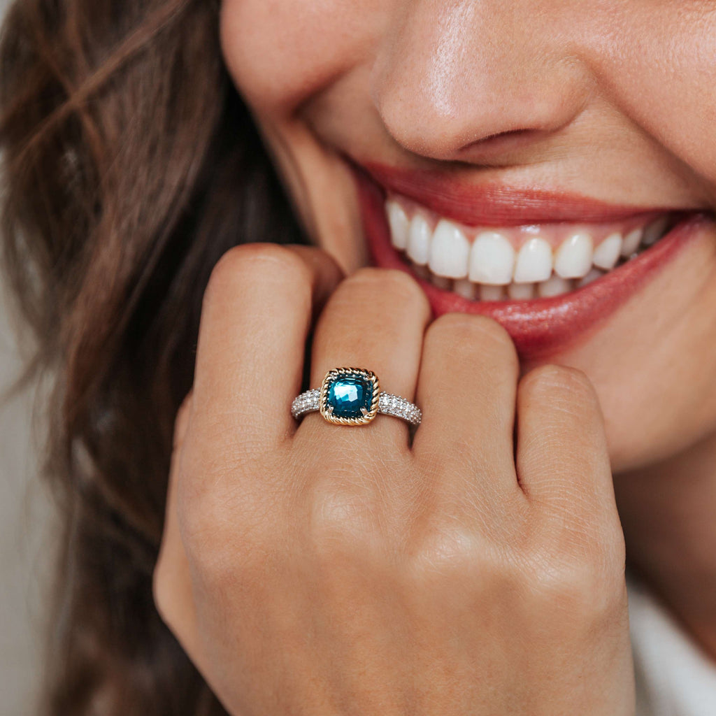 Ti Sento Milano Bague Coussin et rectangle 12399DB