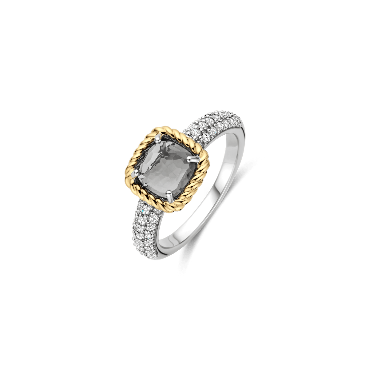 Ti Sento Milano Bague Coussin et rectangle 12399GG