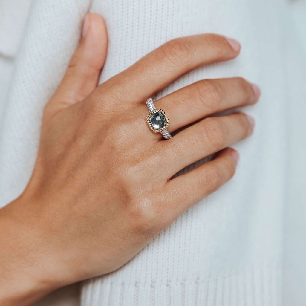 Ti Sento Milano Bague Coussin et rectangle 12399GG