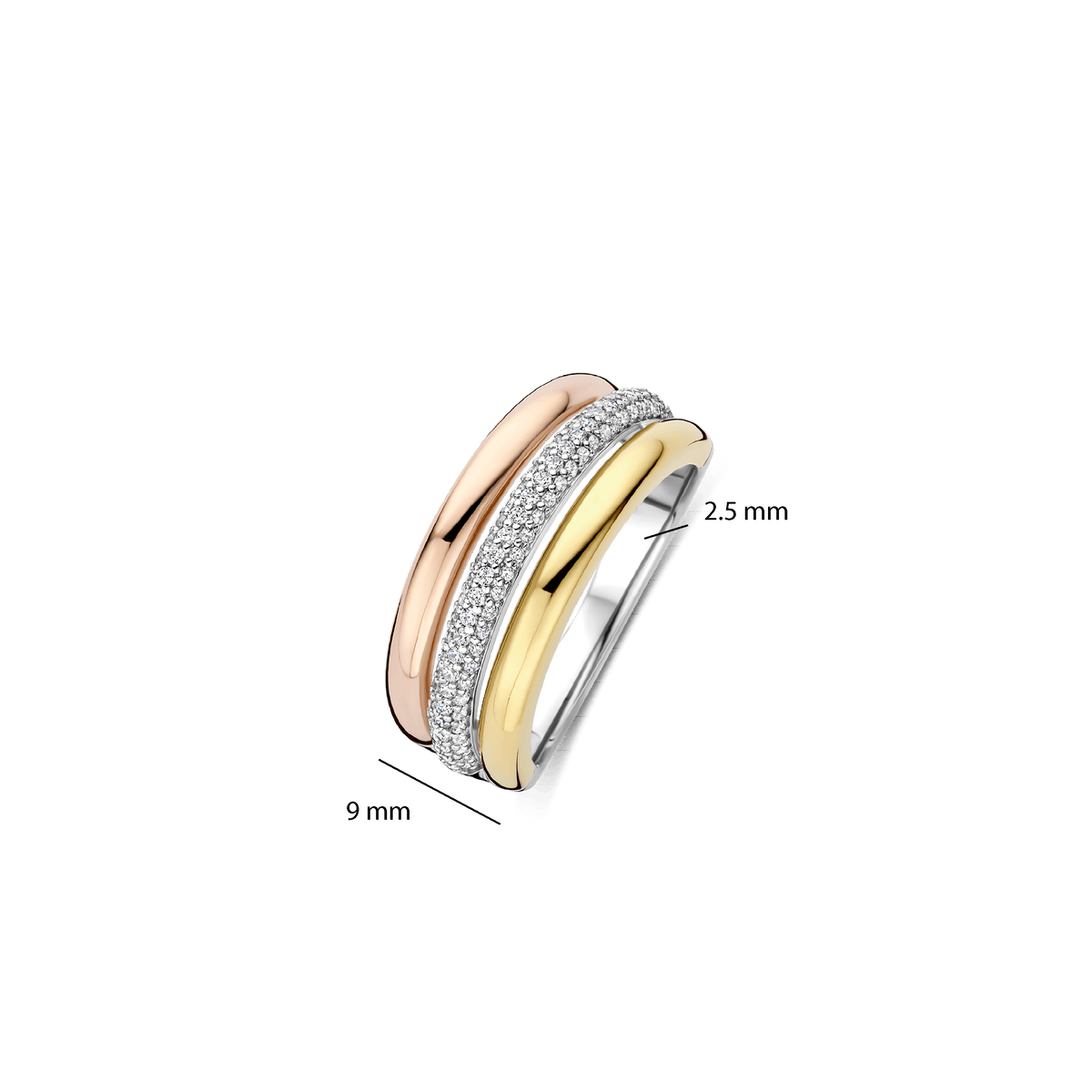 Ti Sento Milano Bague Cercles 12427TZ