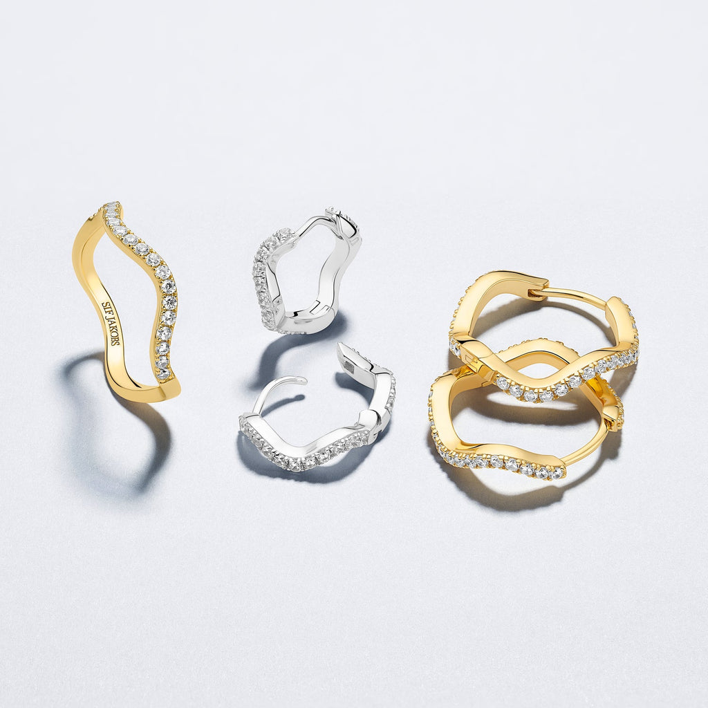 Sif Jakobs Bague Ellera Waves SJ-R3869-CZ-YG