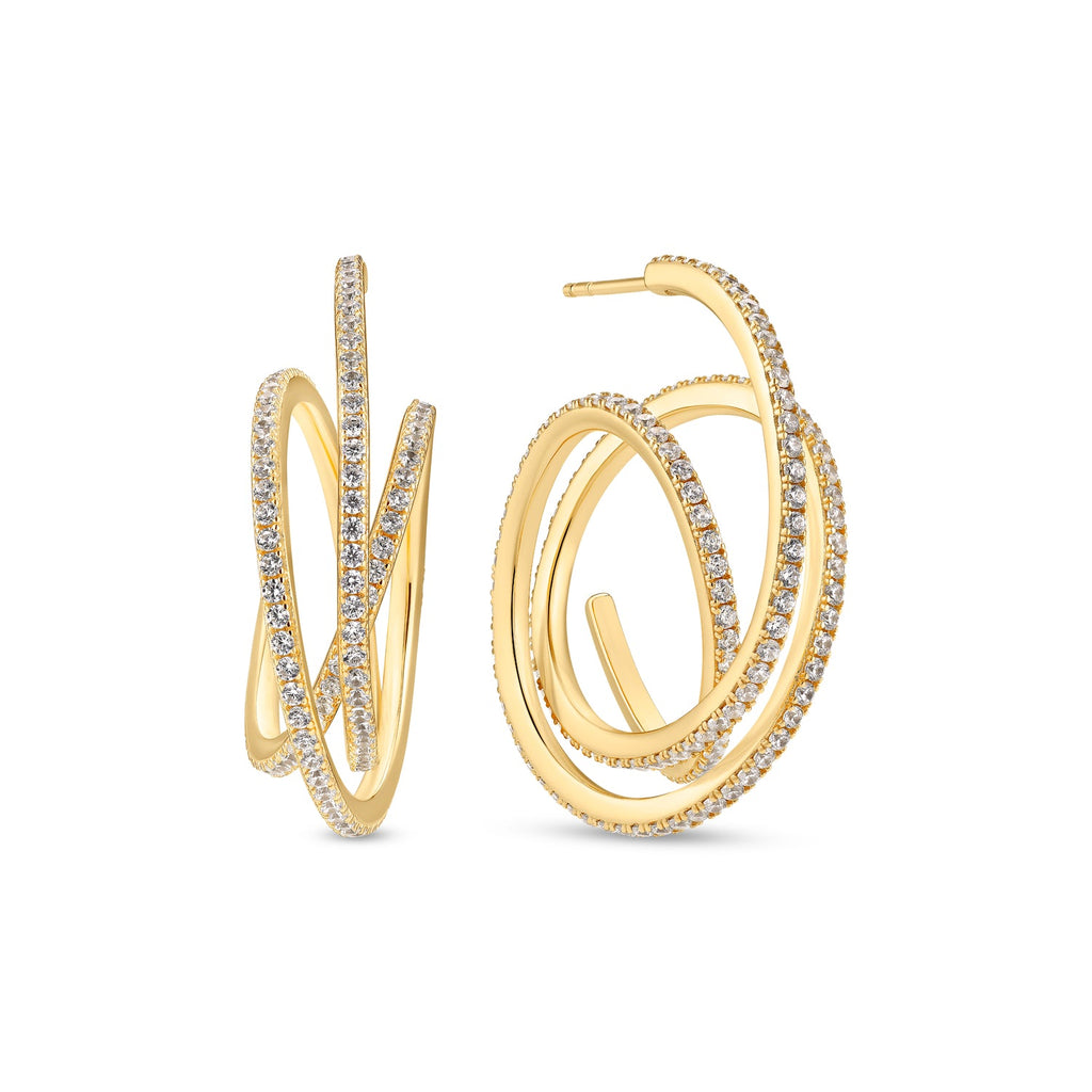 Sif Jakobs Boucles d'oreilles Spirale SJ-E2591-CZ-YG