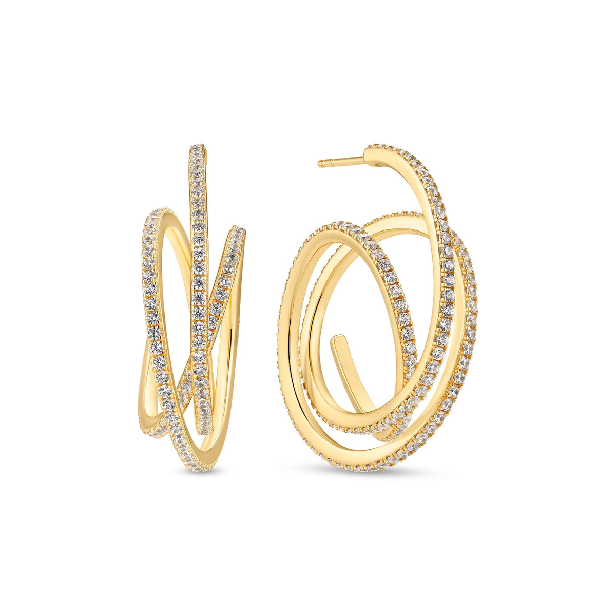 Sif Jakobs Boucles d'oreilles Spirale SJ-E2591-CZ-YG
