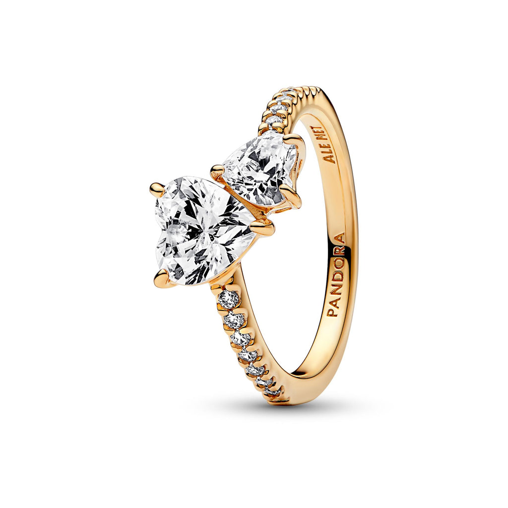 Pandora Timeless Bague Scintillante Cœur Double 161198C01