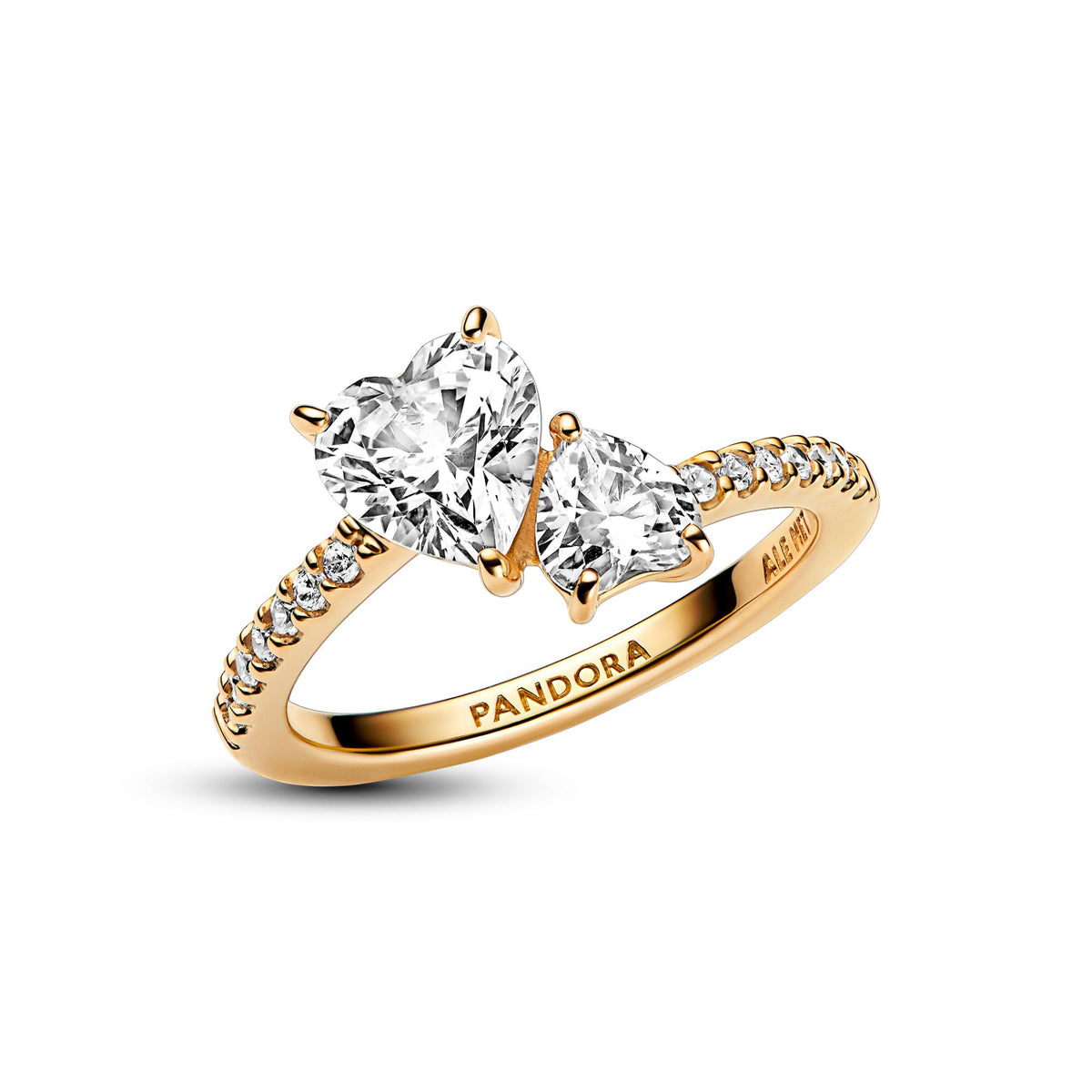 Pandora Timeless Bague Scintillante Cœur Double 161198C01