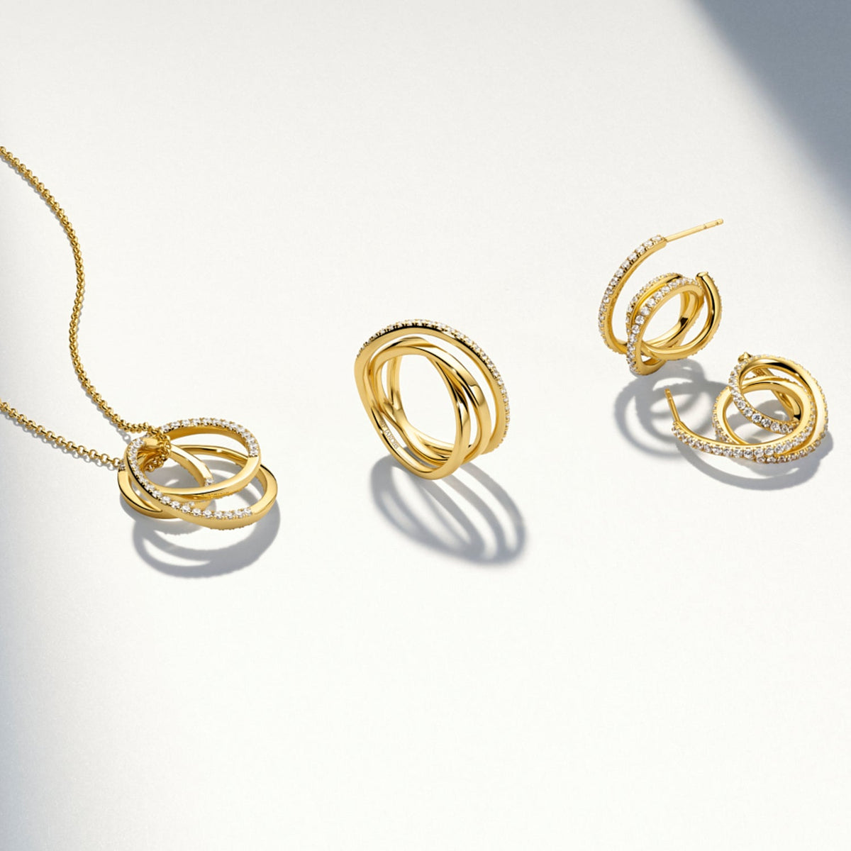 Sif Jakobs Boucles d'oreilles Spirale SJ-E2590-CZ-YG