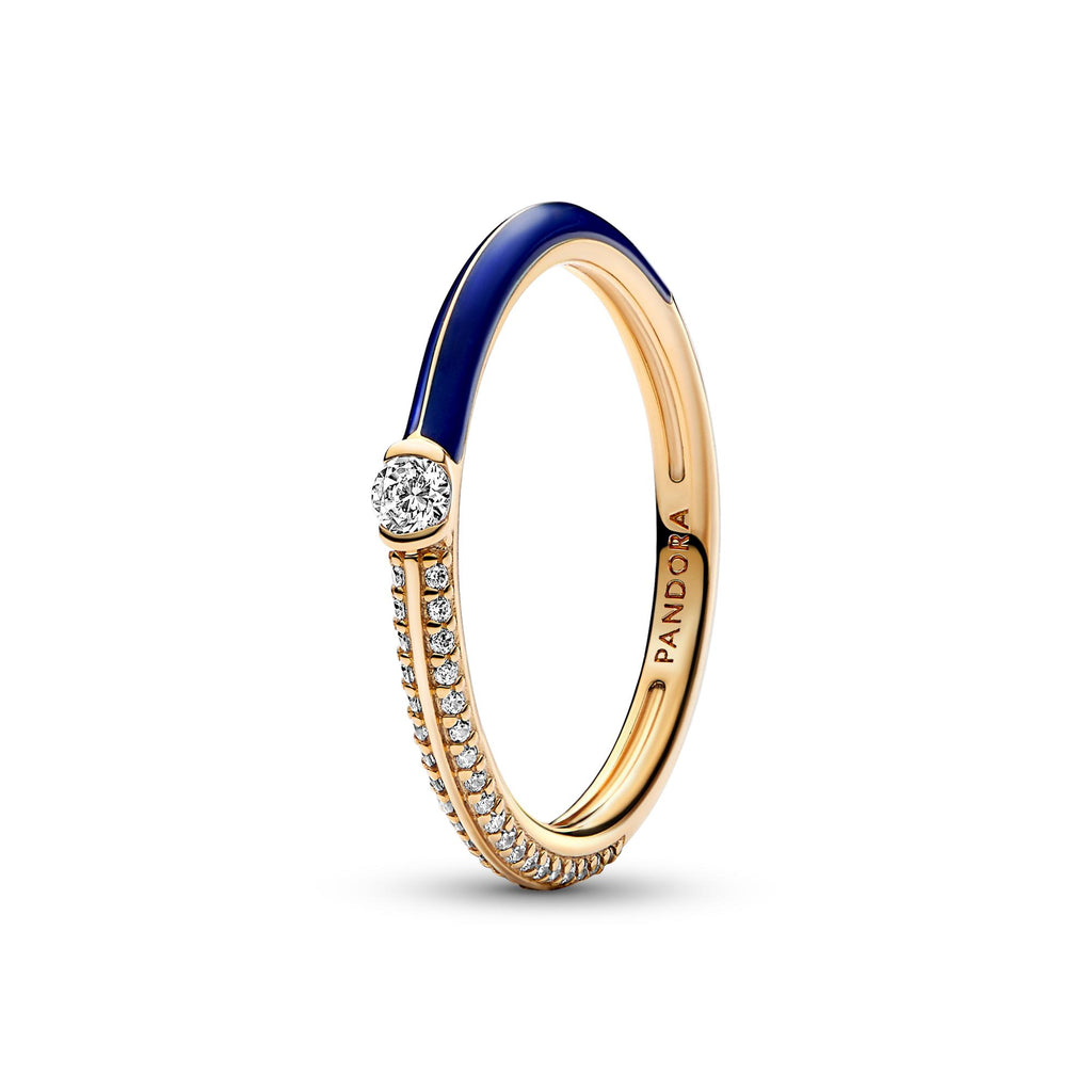 Pandora ME Bague Double Pavé & Bleue 162528C01