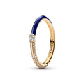 Pandora ME Bague Double Pavé & Bleue 162528C01