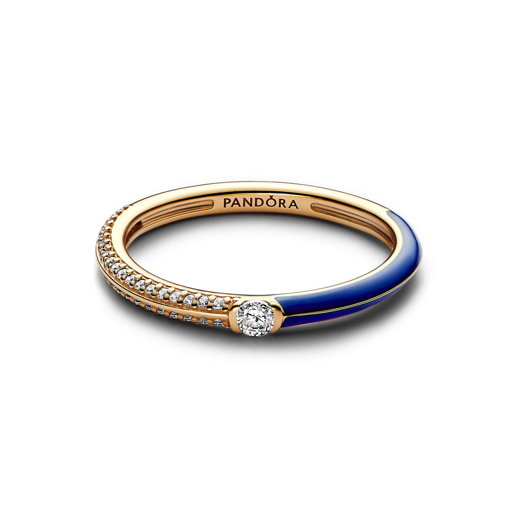 Pandora ME Bague Double Pavé & Bleue 162528C01