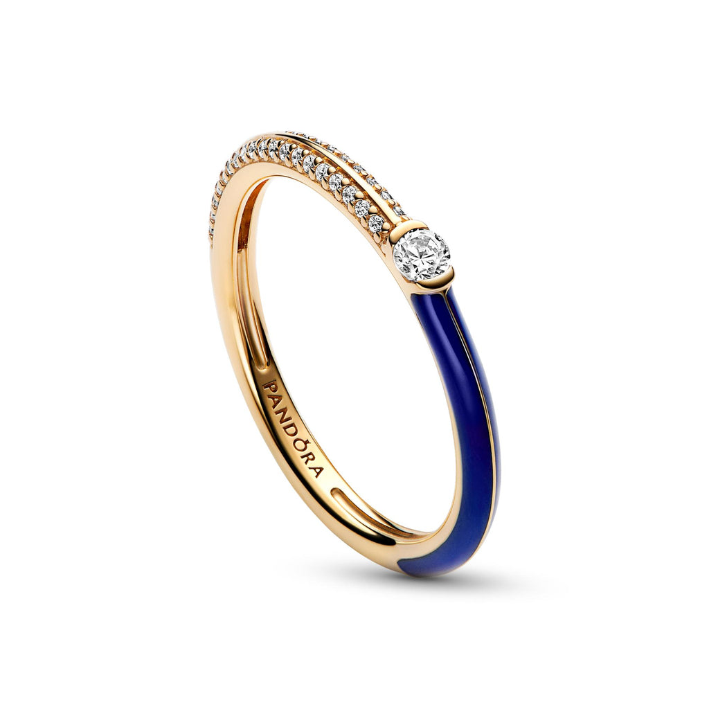 Pandora ME Bague Double Pavé & Bleue 162528C01