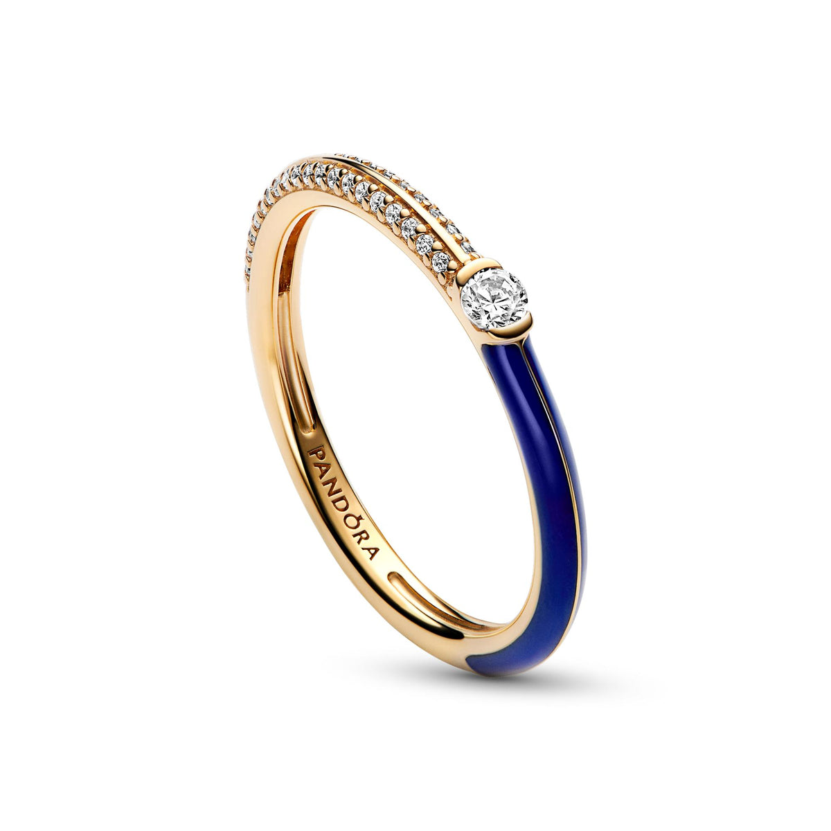 Pandora ME Bague Double Pavé & Bleue 162528C01