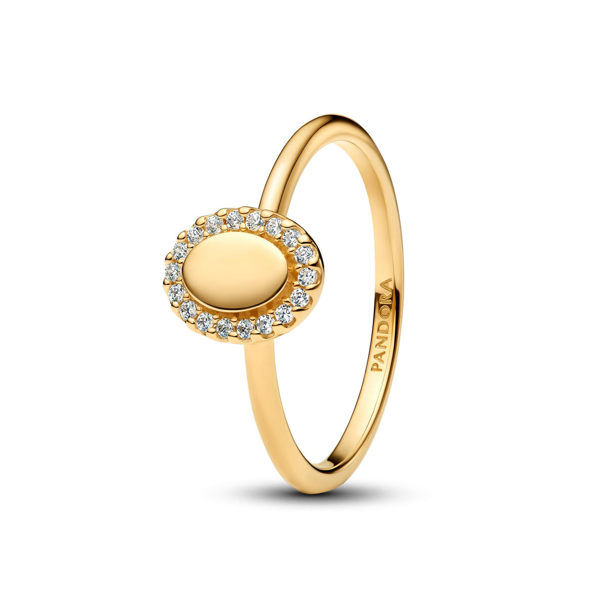 Pandora Timeless Bague Halo Ovale à Graver 163800C01