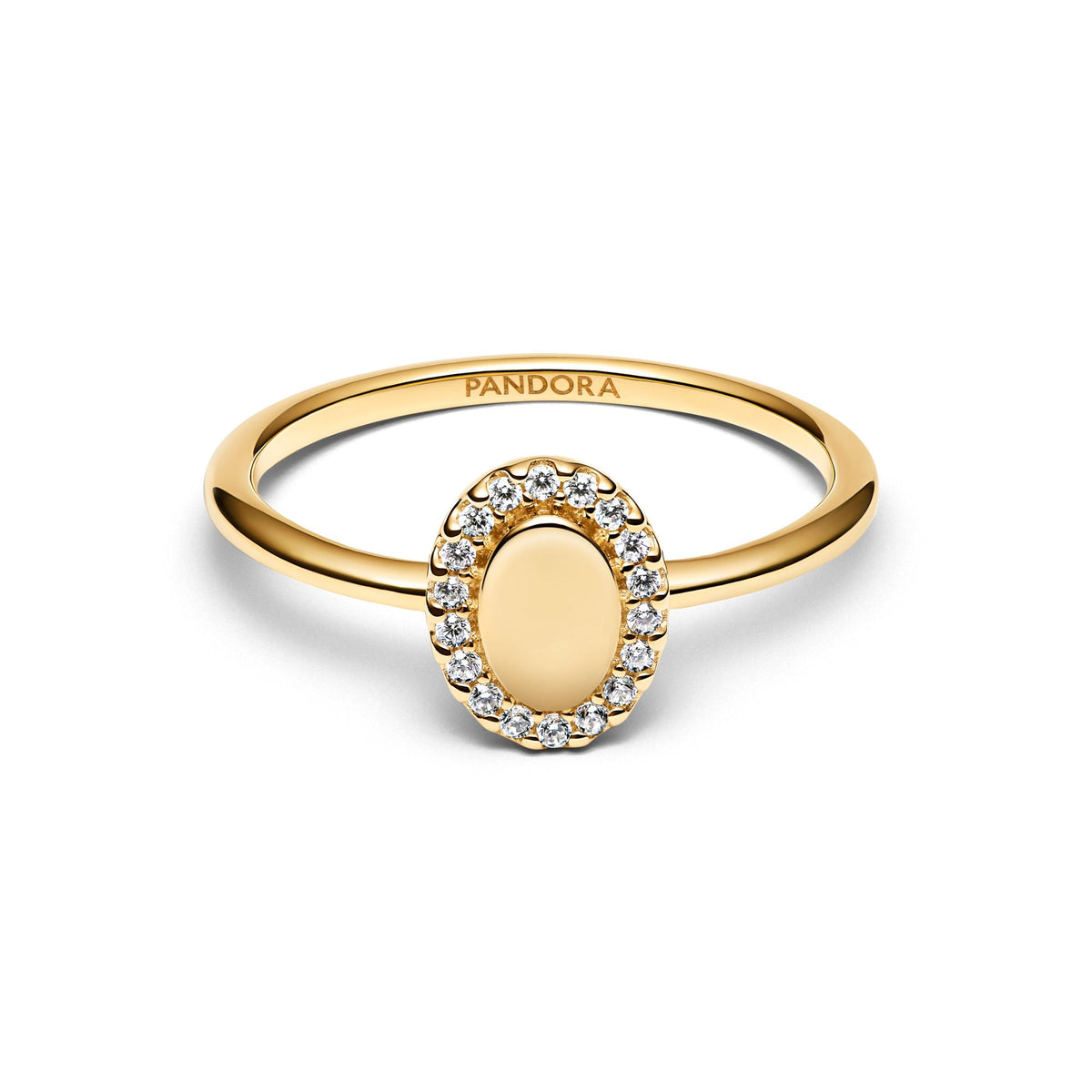 Pandora Timeless Bague Halo Ovale à Graver 163800C01