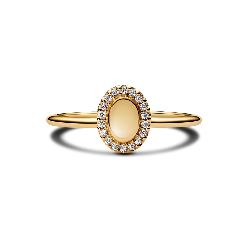 Pandora Timeless Bague Halo Ovale à Graver 163800C01