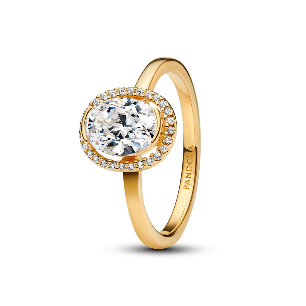 Pandora Timeless Bague Halo Ovale Scintillant 163802C01