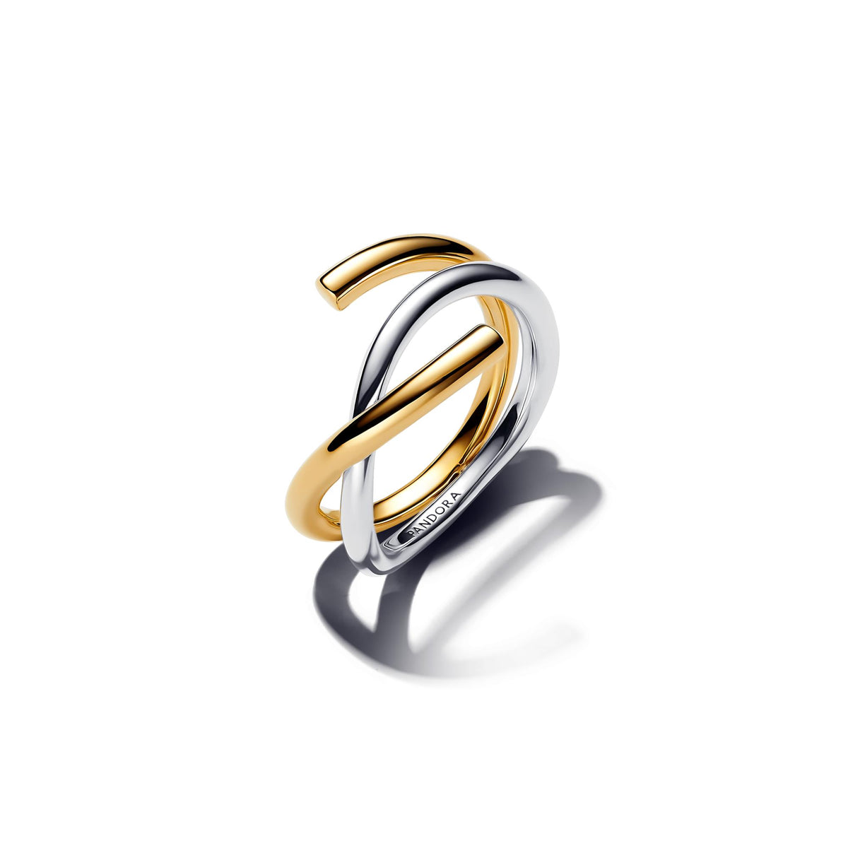 Pandora Essence Bague Double Bicolore de Forme Organique 163889C00