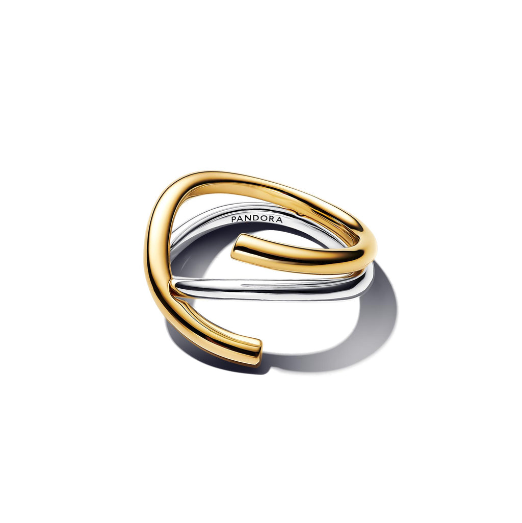 Pandora Essence Bague Double Bicolore de Forme Organique 163889C00