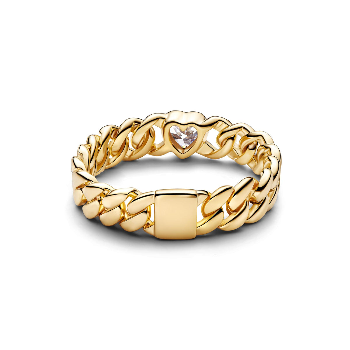 Pandora Timeless Bague Maille Cubaine Cœur 164386C01