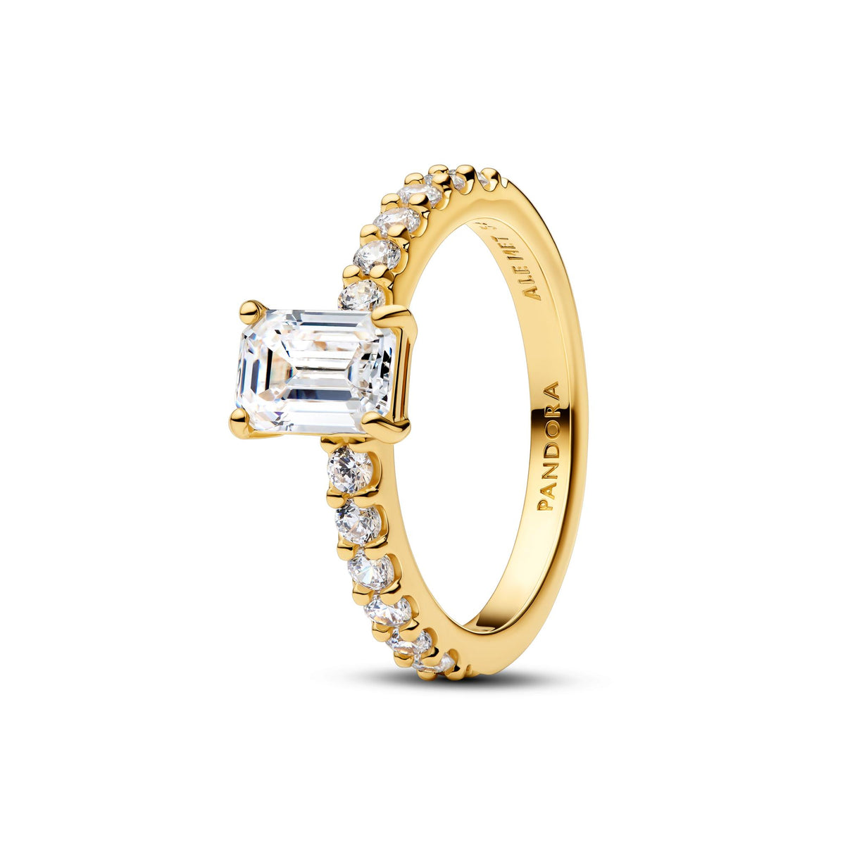 Pandora Timeless Bague Halo Scintillant Rectangulaire 164506C01
