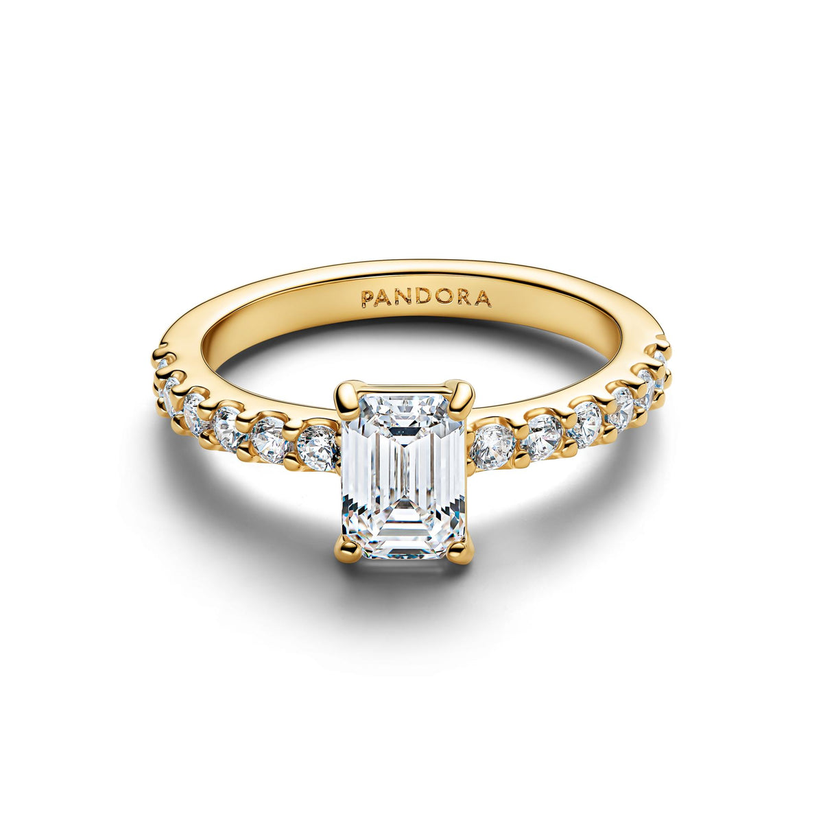 Pandora Timeless Bague Halo Scintillant Rectangulaire 164506C01
