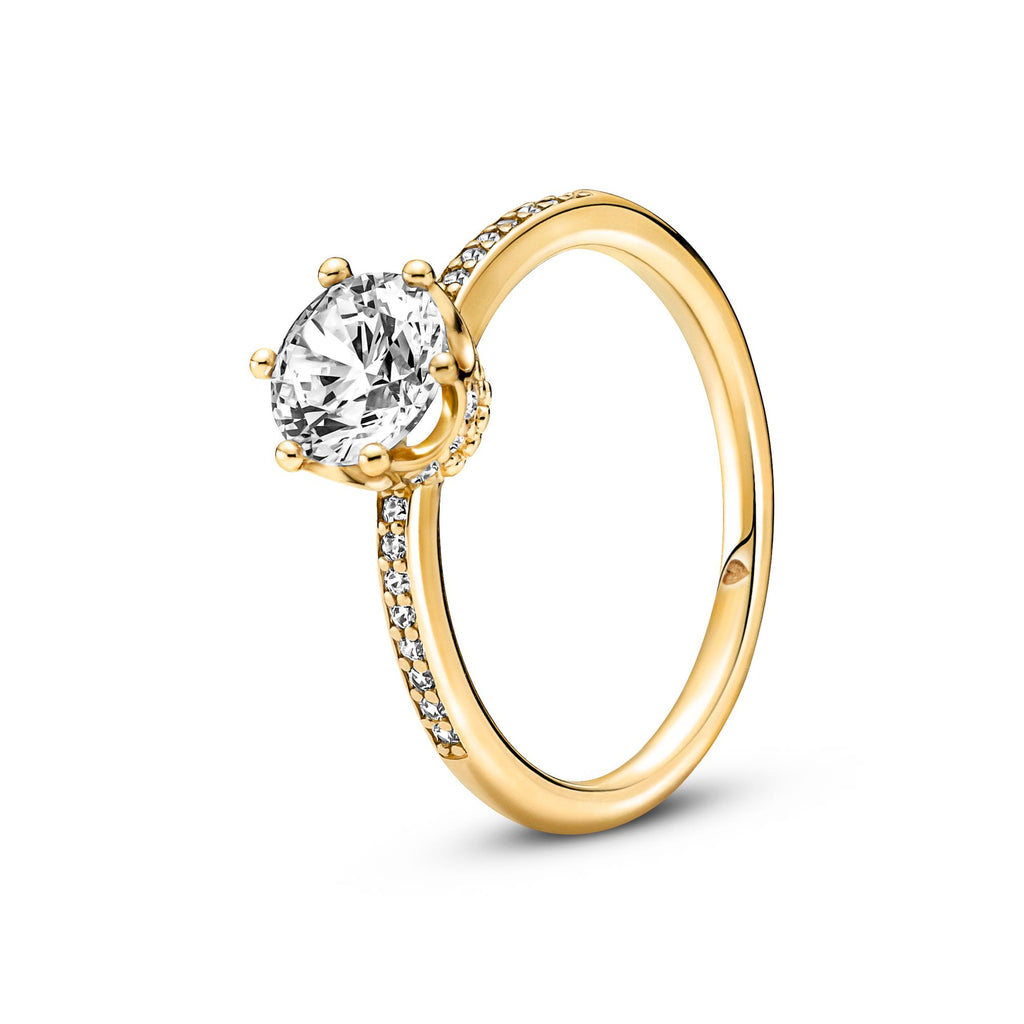 Pandora Moments Bague Solitaire Couronne Scintillante Incolore 168289C01