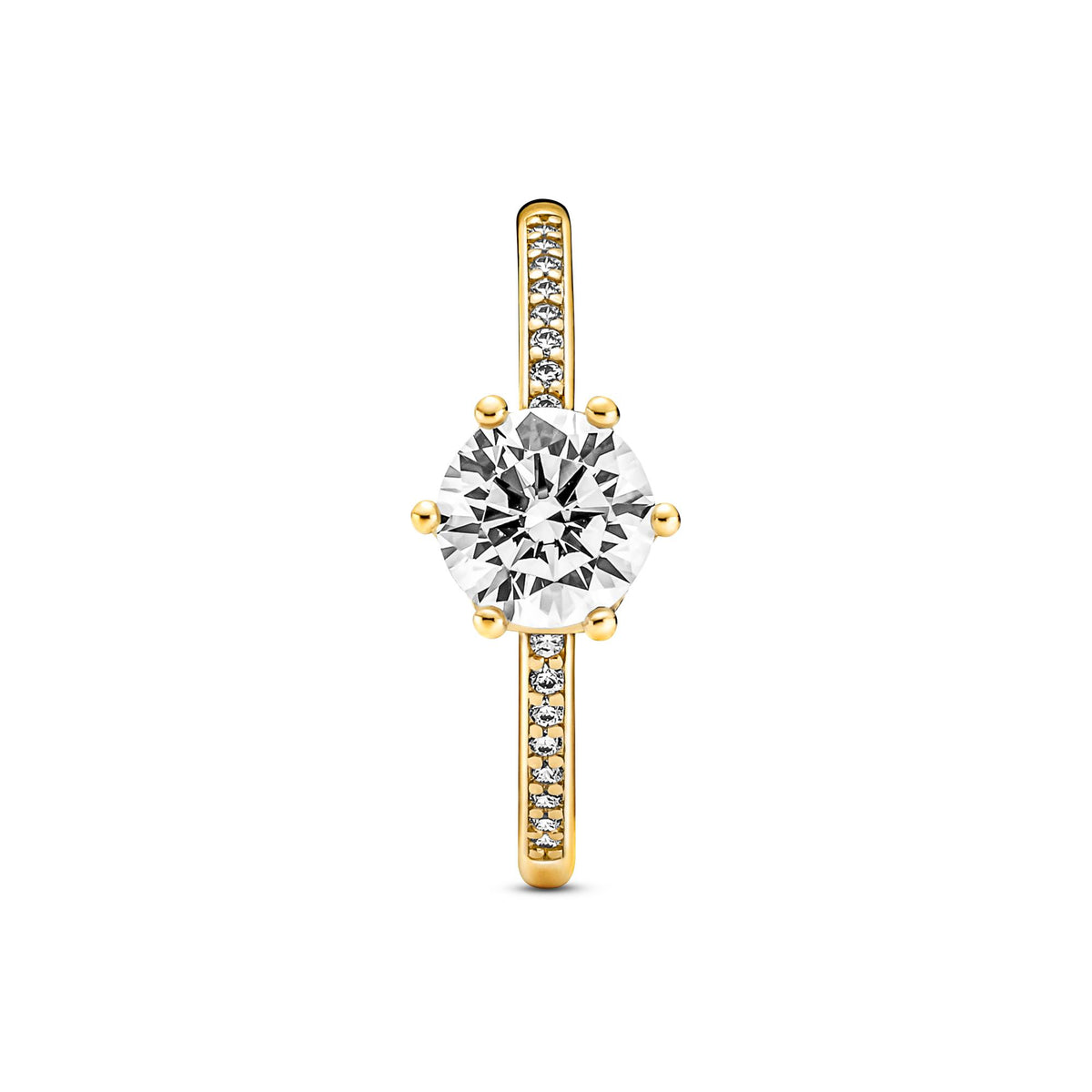Pandora Moments Bague Solitaire Couronne Scintillante Incolore 168289C01