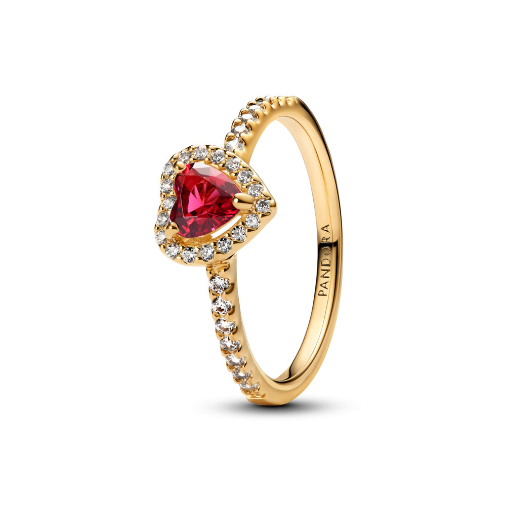 Pandora Timeless Bague Cœur Rouge Scintillant 168421C02