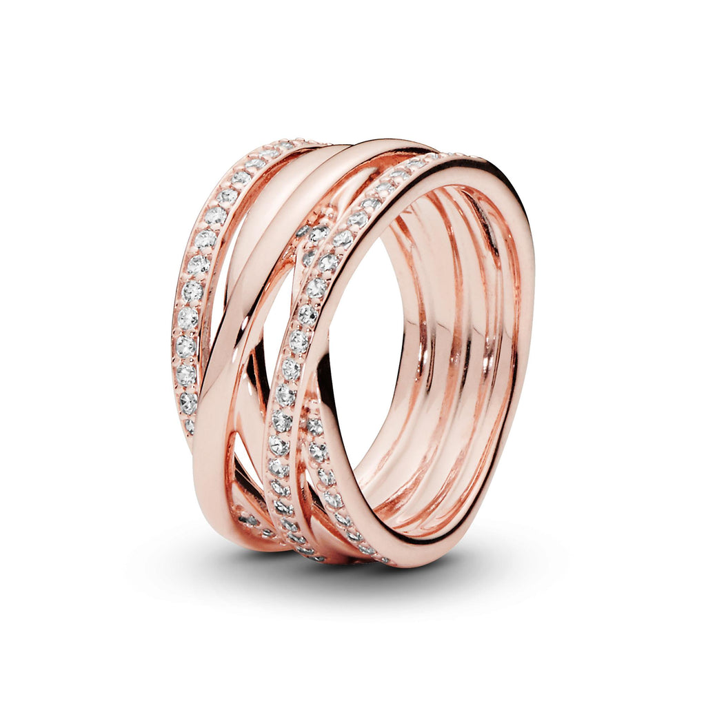 Pandora Timeless Bague Scintillante & Lignes Polies 180919CZ