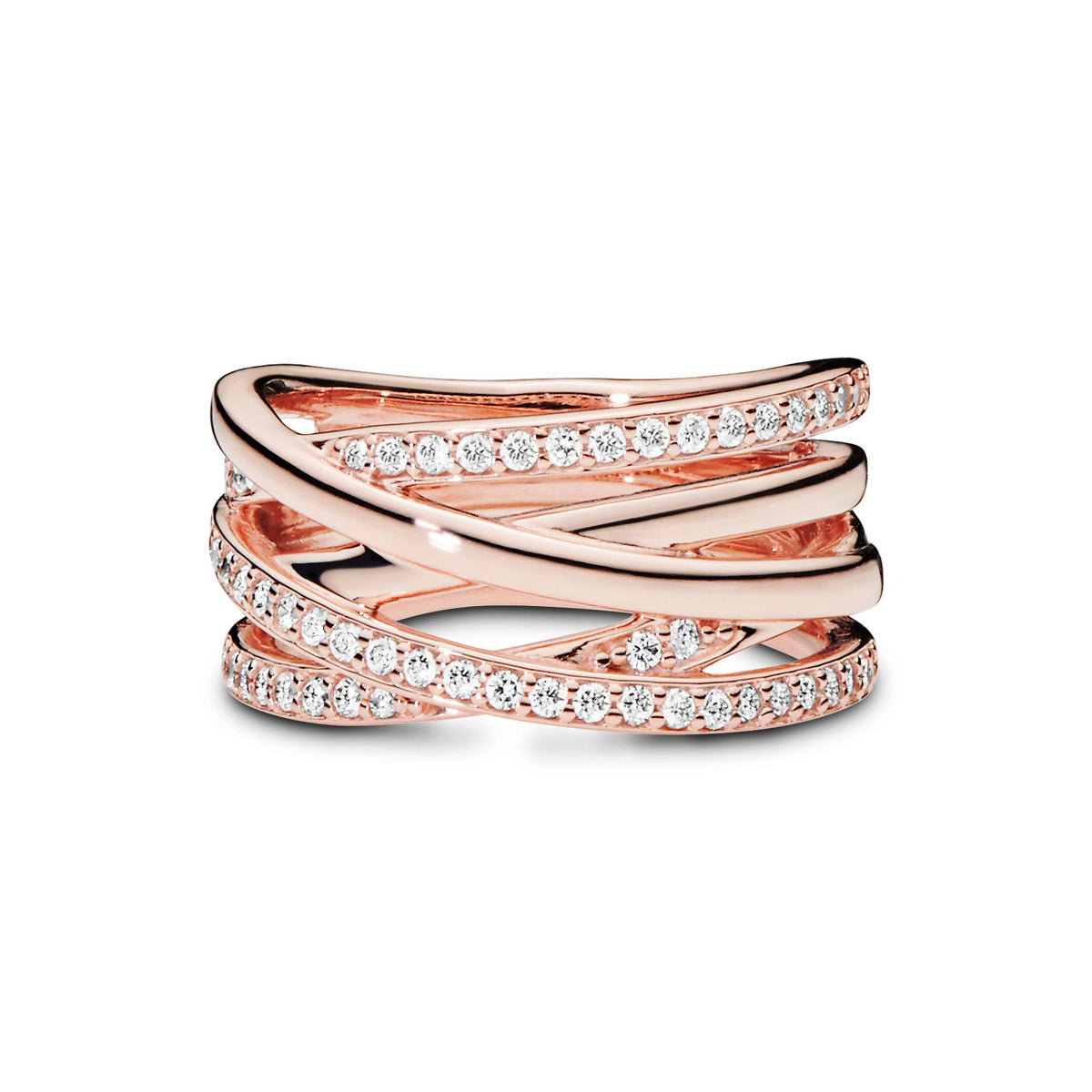 Pandora Timeless Bague Scintillante & Lignes Polies 180919CZ