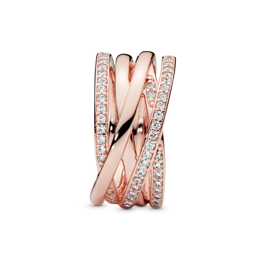 Pandora Timeless Bague Scintillante & Lignes Polies 180919CZ