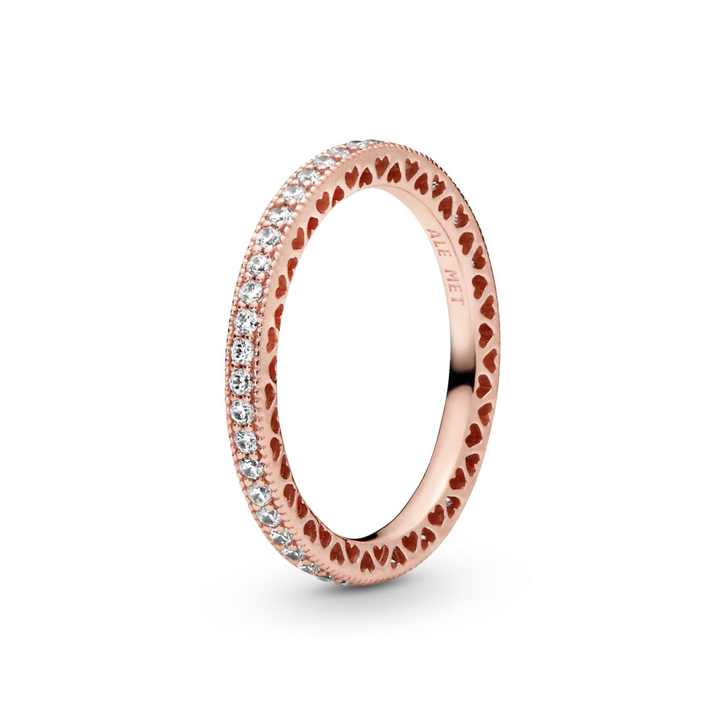 Pandora Signature Bague Scintillement & Cœurs 180963CZ
