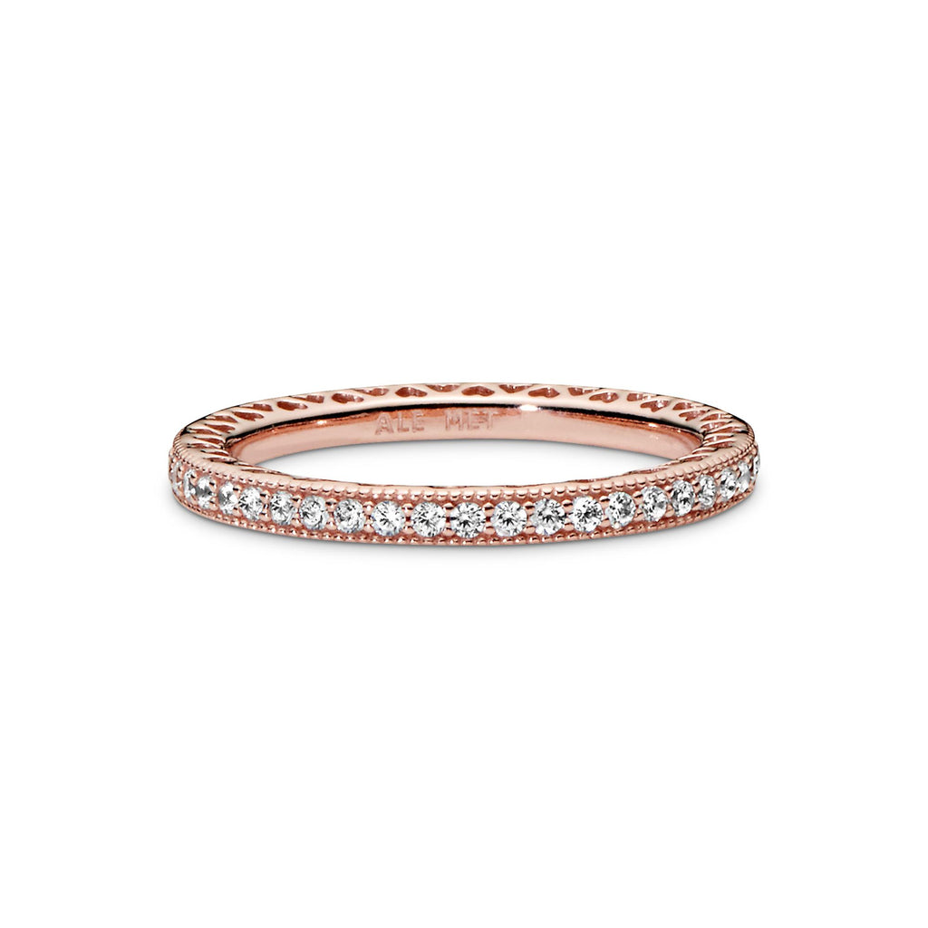 Pandora Signature Bague Scintillement & Cœurs 180963CZ