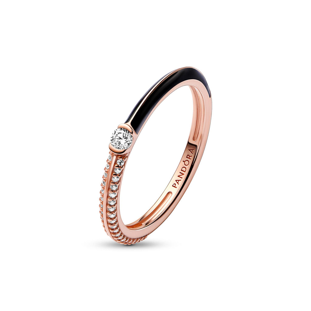 Pandora ME Bague Double Pavé & Noir 182528C01