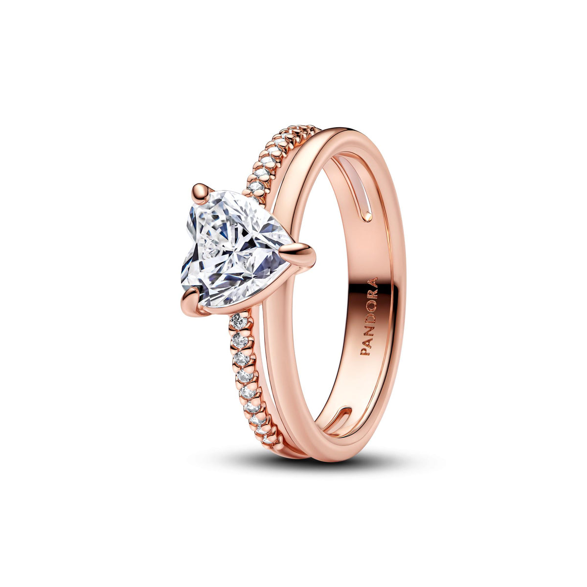Pandora Timeless Bague Cœur Anneau Double 183100C01